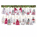 Christmas jute bag with drawstring