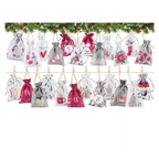 Christmas jute bag with drawstring