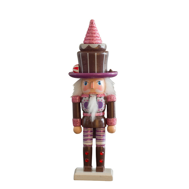 Decorative nutcracker made of pine wood, 25 cm