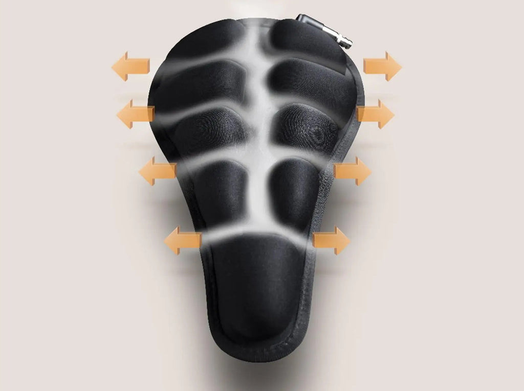 Inflatable Bicycle Seat Cushion – 3D TPU Airbag Bike Seat Cover with Universal Fit, Comfortable Anti-Pressure Riding Pad for Mountain Bikes, Road Bikes, and Accessories