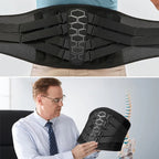 Lumbar Back Support Brace – Ergonomic Spine Design Belt with Adjustable Pull Straps for Men & Women