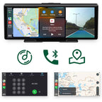 Wireless CarPlay & Android Auto Stereo – 10.26" Touchscreen with Dash Cam, GPS, WiFi, Backup Camera & 2.5K Dual Lens DVR