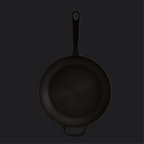 12" Smooth Cast Round Pre-Seasoned Cast Iron Skillet Fry Pan