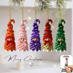 Colorful gnome pendant made of wood