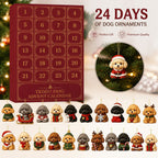 Christmas Advent Calendar made of acrylic with dog motifs