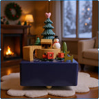Decorative wooden music box for Christmas