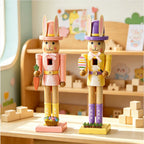 Decorative nutcracker bunny figure, multi-colored painted