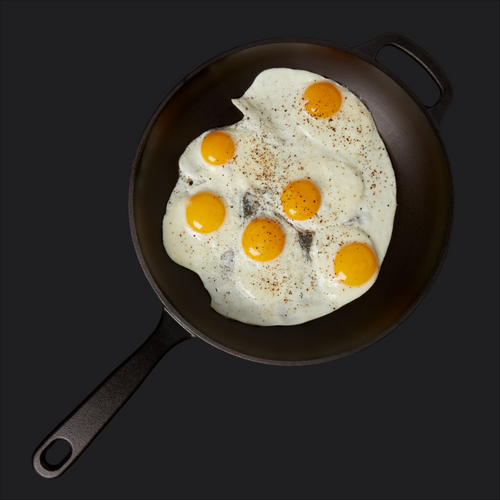 12" Smooth Cast Round Pre-Seasoned Cast Iron Skillet Fry Pan