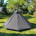One Person Hot Tent – Camping Tipi with Chimney Window and Double Layer Pyramid Design for Bushcraft Adventures and Cold Weather Survival