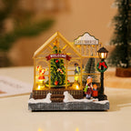 Illuminated Music Christmas House made of Resin