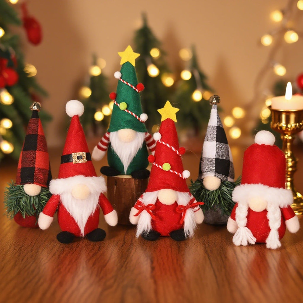 Standing Christmas Elf Figure with Star Hat