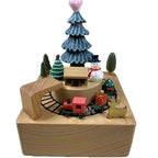 Decorative wooden music box for Christmas