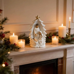 Decorative nativity figures made of resin, 3-piece set