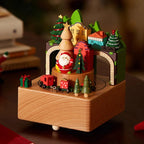 Decorative wooden Christmas music box
