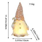 Glittering gnome figure with LED lighting
