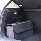 Car Boot Storage Organizer - Gray Anti-Slip Felt Compartment for Tools & Accessories