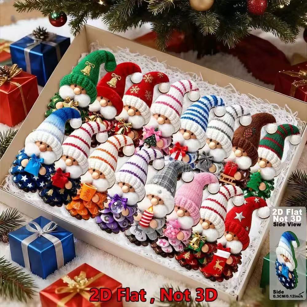 Decorative Gnome Pendant Set made of Wood