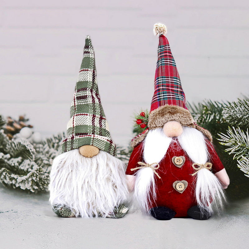 Decorative Christmas gnome figure, sitting, 35 cm