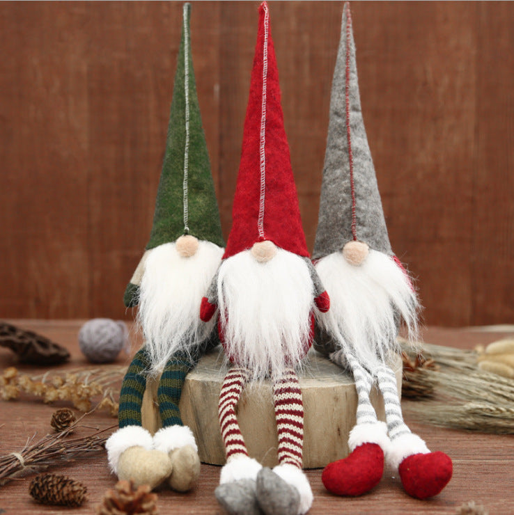 Christmas Elf Figure with Long Legs
