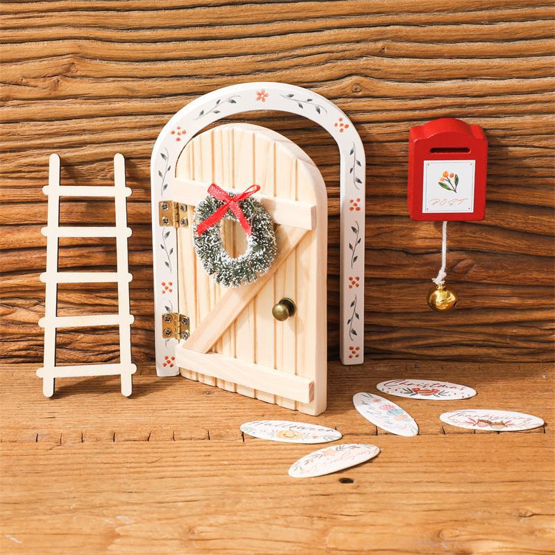 Decorative wooden fairy door for children's room