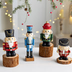 Decorative nutcracker soldier made of resin for the Christmas season
