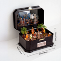 Christmas music box made of resin with lighting