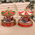 Illuminated music box with carousel design