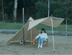 One Person Hot Tent – Camping Tipi with Chimney Window and Double Layer Pyramid Design for Bushcraft Adventures and Cold Weather Survival