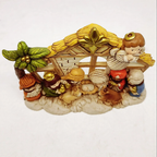 Handcrafted nativity figures made of resin