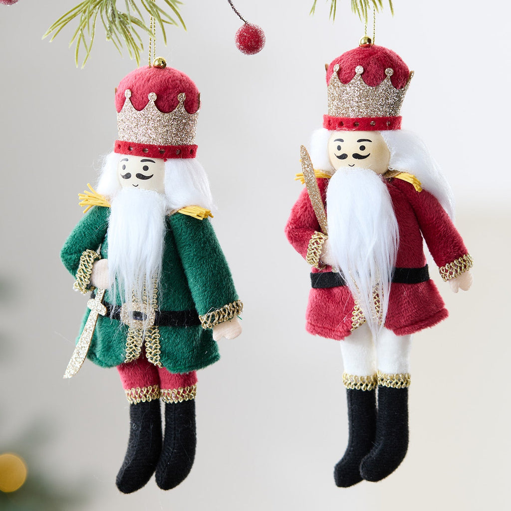 Nutcracker Soldier Pendant made of wood and fabric
