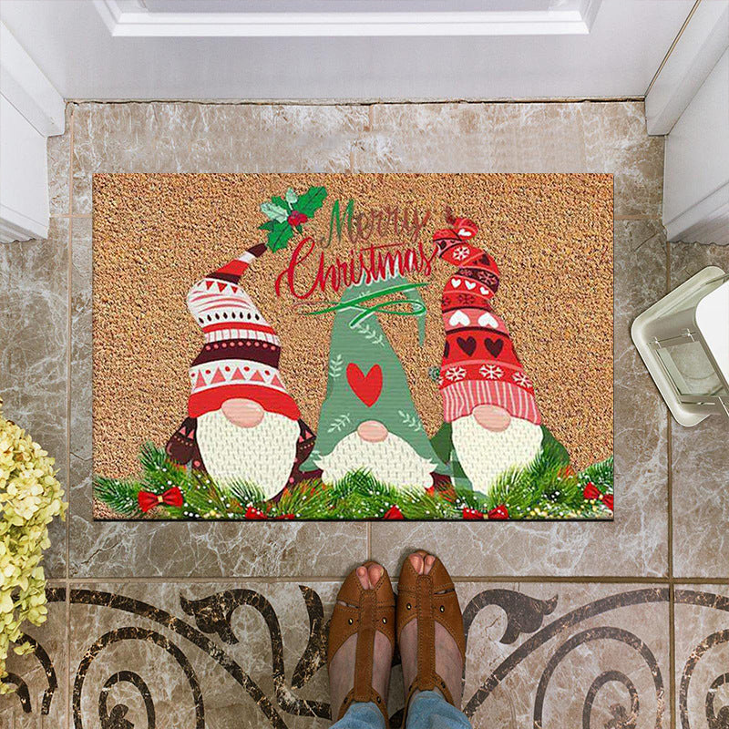 Christmas Doormat with Gnome Design