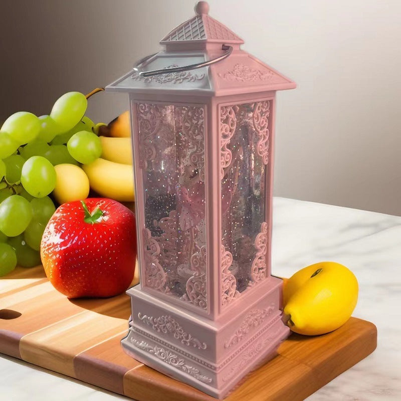 Ballerina music box with glass globe, 34 cm