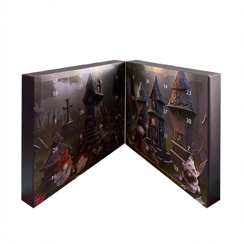 Christmas Advent Calendar with Gnome Figures