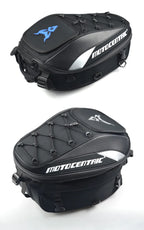 Motocentric Waterproof Tail Bag – High-Capacity Multipurpose Motorcycle Rear Seat Storage & Rider Backpack with Durable Material & Secure Design