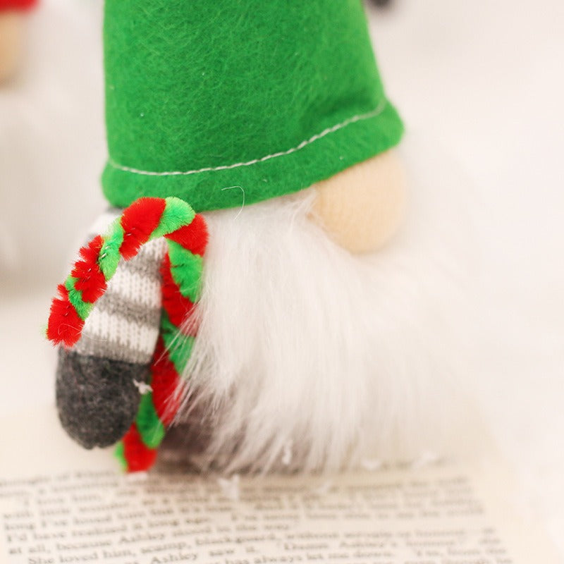 Christmas elf figure with star and antlers, 18x7 cm