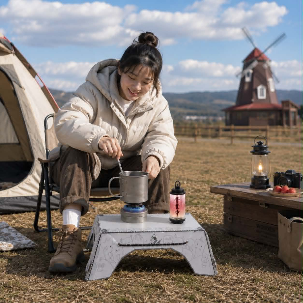 Ultralight Folding Camping Table - Portable Food-Grade Mini Table for Outdoor Hiking, Picnic and Travel with Compact Design