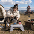 Ultralight Folding Camping Table - Portable Food-Grade Mini Table for Outdoor Hiking, Picnic and Travel with Compact Design
