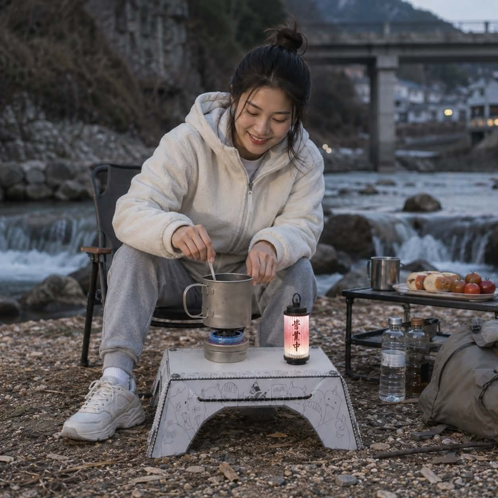 Ultralight Folding Camping Table - Portable Food-Grade Mini Table for Outdoor Hiking, Picnic and Travel with Compact Design