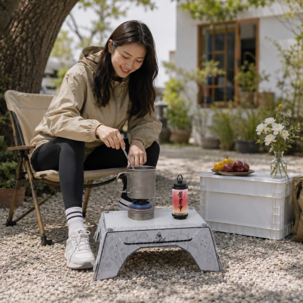 Ultralight Folding Camping Table - Portable Food-Grade Mini Table for Outdoor Hiking, Picnic and Travel with Compact Design