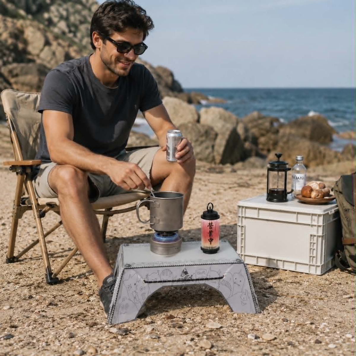 Ultralight Folding Camping Table - Portable Food-Grade Mini Table for Outdoor Hiking, Picnic and Travel with Compact Design