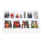 LED-lit Christmas village house, 10-piece set