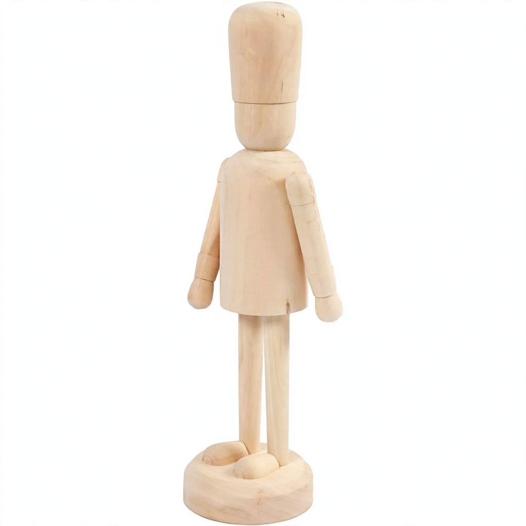 Nutcracker soldier made of pine wood, 18 cm