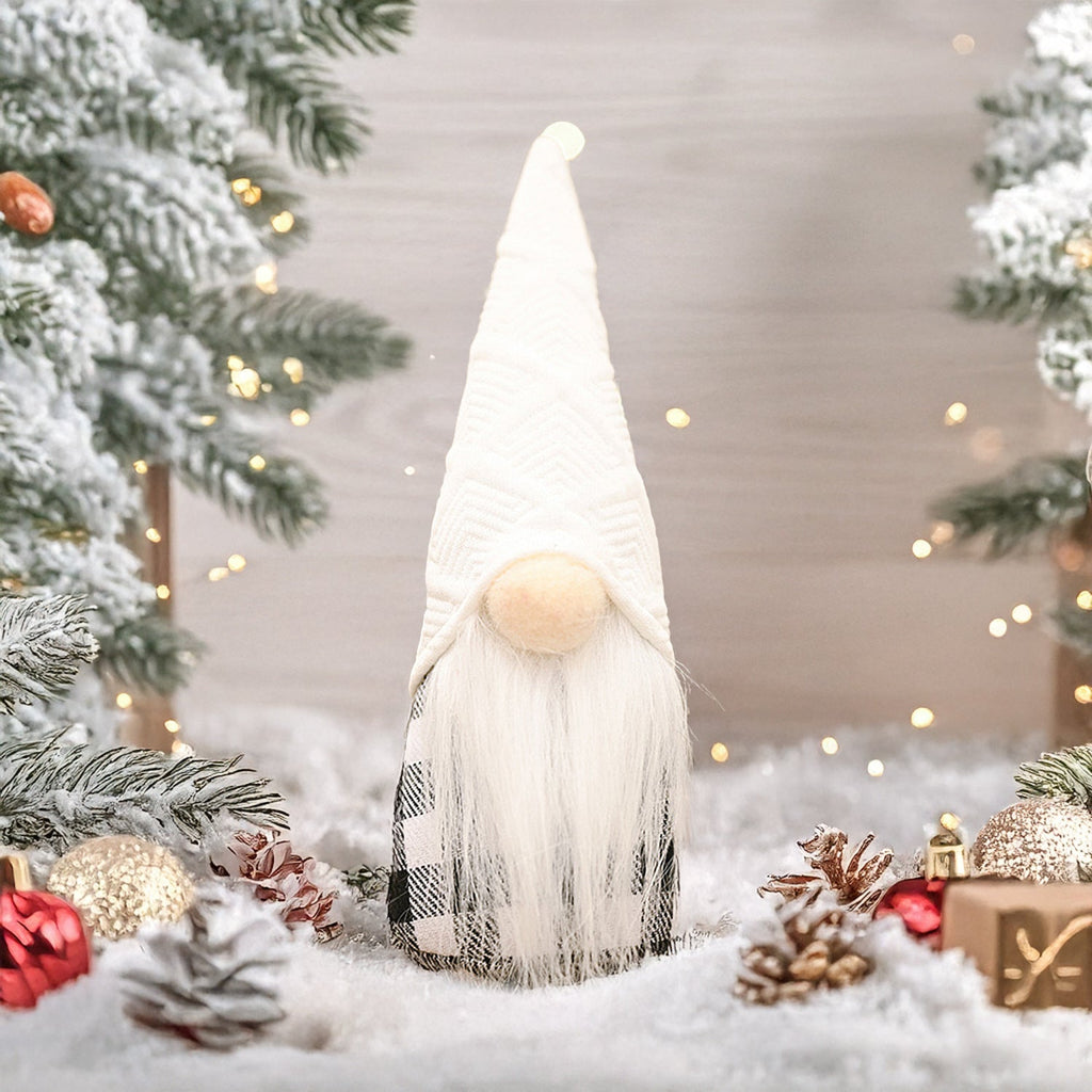 Decorative gnome figure, standing, made of fabric