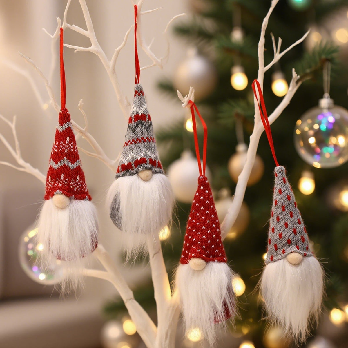 Christmas Fabric Tags, Set of 4