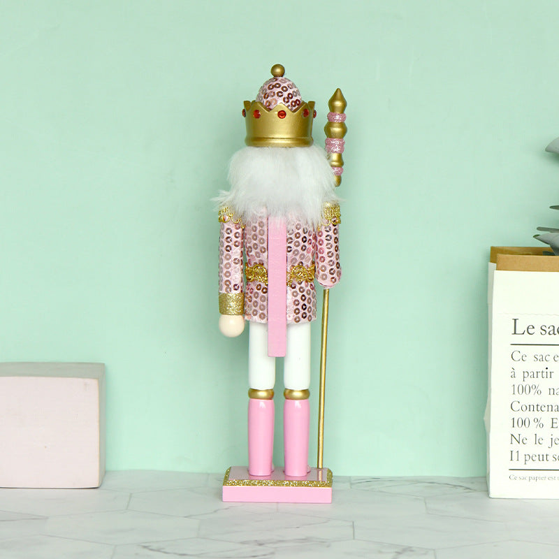 Nutcracker figure, 30 cm, Pink