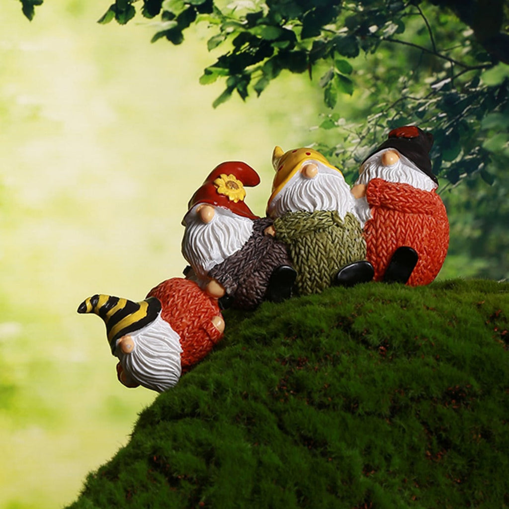 Decorative gnome or bear figures made of resin
