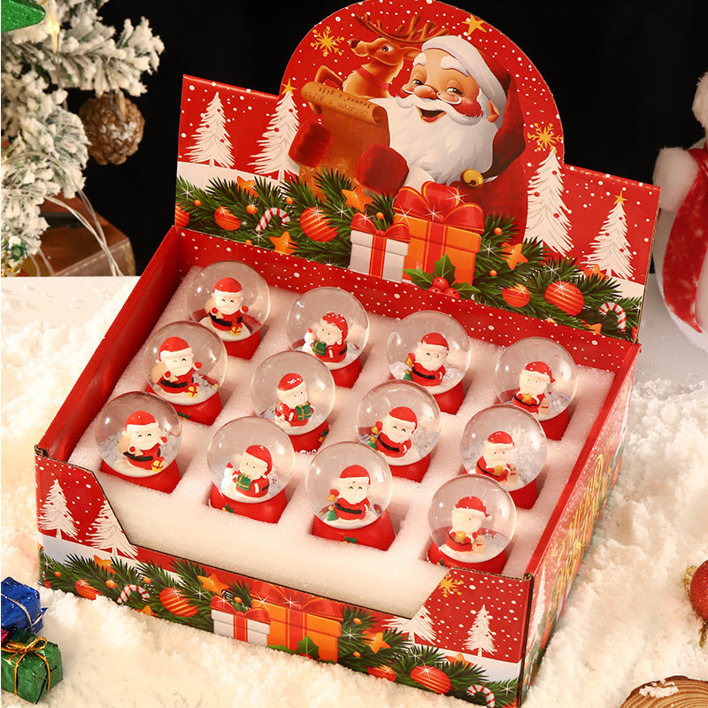 Glowing Christmas Snow Globe with Figures