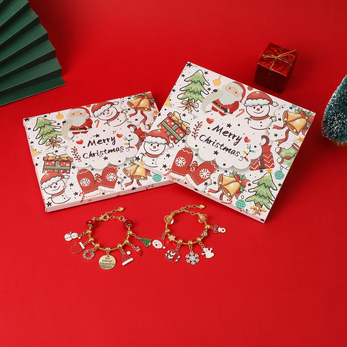 Christmas Advent Calendar with DIY Jewelry Set