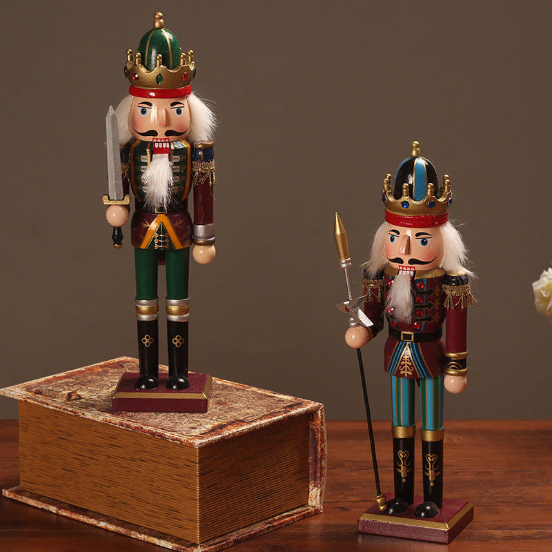 Nutcracker soldier made of wood, 30 cm, European style