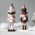 Decorative nutcracker made of pine wood, 25 cm